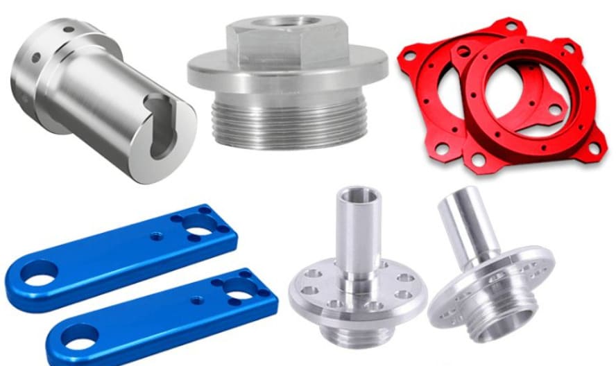 Anodized parts in different shapes