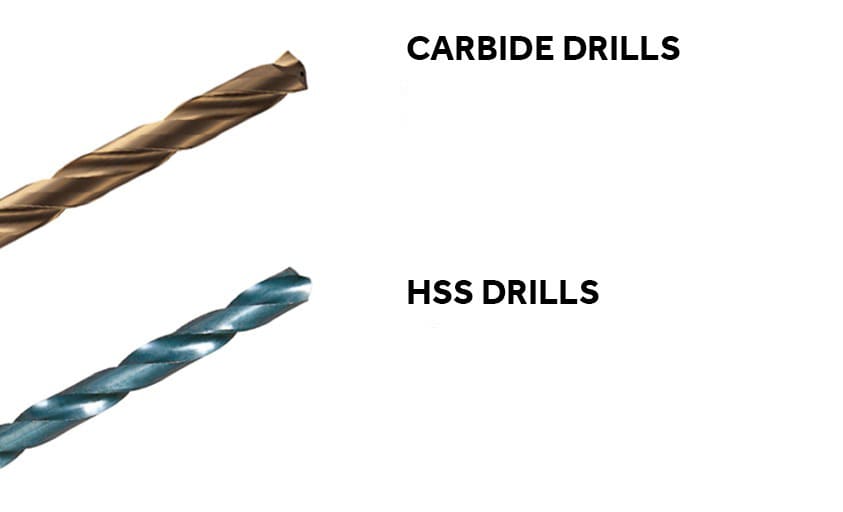 carbide drills and HSS drills
