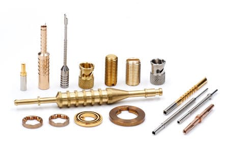 Electronic components machined by Swiss CNC