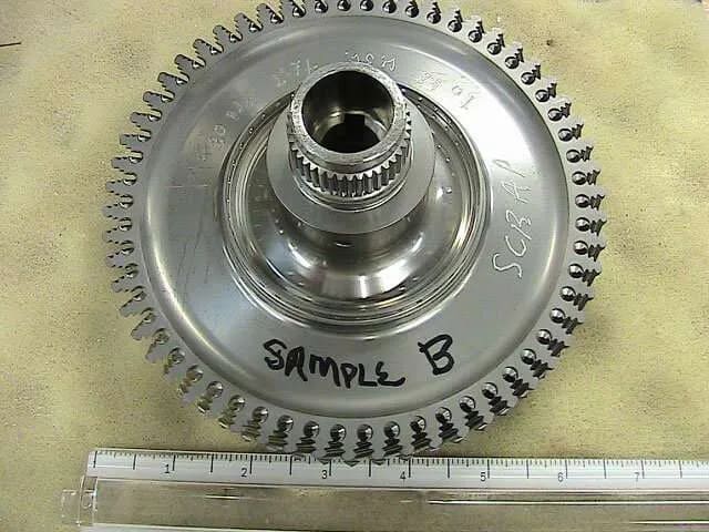 machining titanium compressor disc for turbofan engine