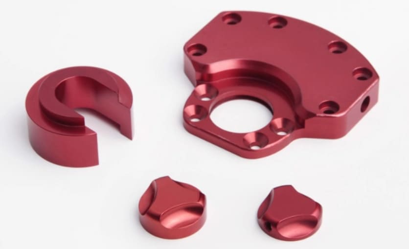 Red anodized parts