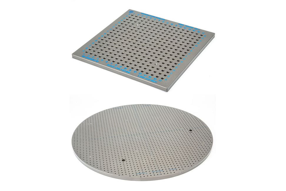 Square and circular fixture plates