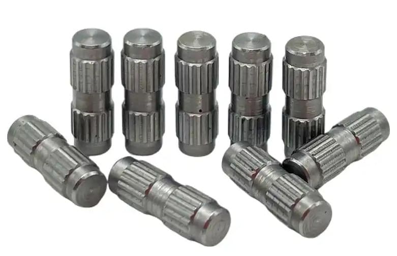 The machined cylindrical gear shaft