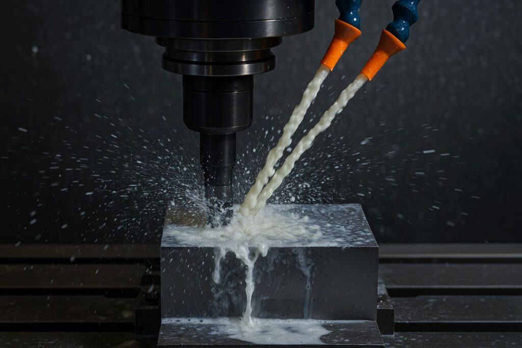 The use of coolant in metal processing