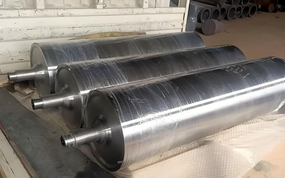 Three high-quality metal industrial rollers