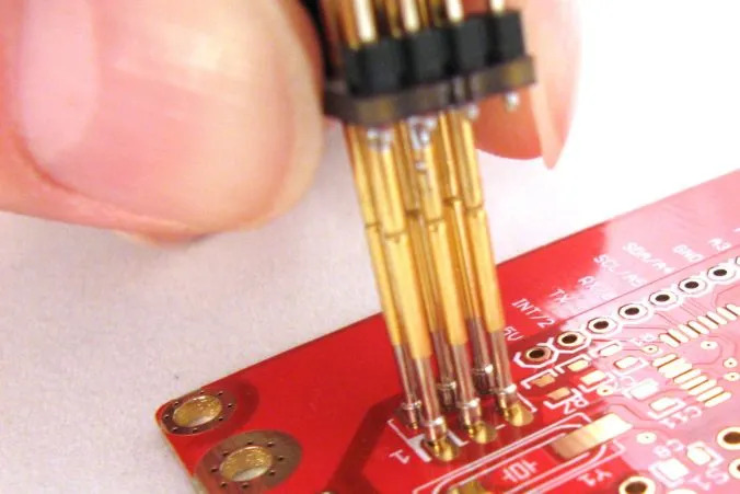 Use pogo pins to test chipsets